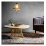 Pickford Coffee Table Champagne The bold styling and modern champagne finish of the Pickford