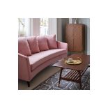 Monroe Three Seater Velvet Dusky Pink By Christiane Lemieux A Curved Soft Rounded Back For Extra