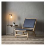 Carnaby Denim Upholstered Chair Stylish, low slung seat with a denim coloured linen upholstered seat