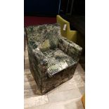 Luna Dining Chair Velvet Vintage Forest A sumptuous and inviting addition to your living room