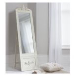 Belvedere Vintage Cream Cheval 1920x520mm48.4715Elegant cheval mirror with decorative crest and