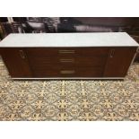 Starbay Campaign Furniture Shagreen And Acacia Walnut 2 Door 3 Drawer Cabinet Functional With