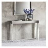 Blenheim Mirrored Console Table Timeless console table with a bevelled mirrored top, bevelled