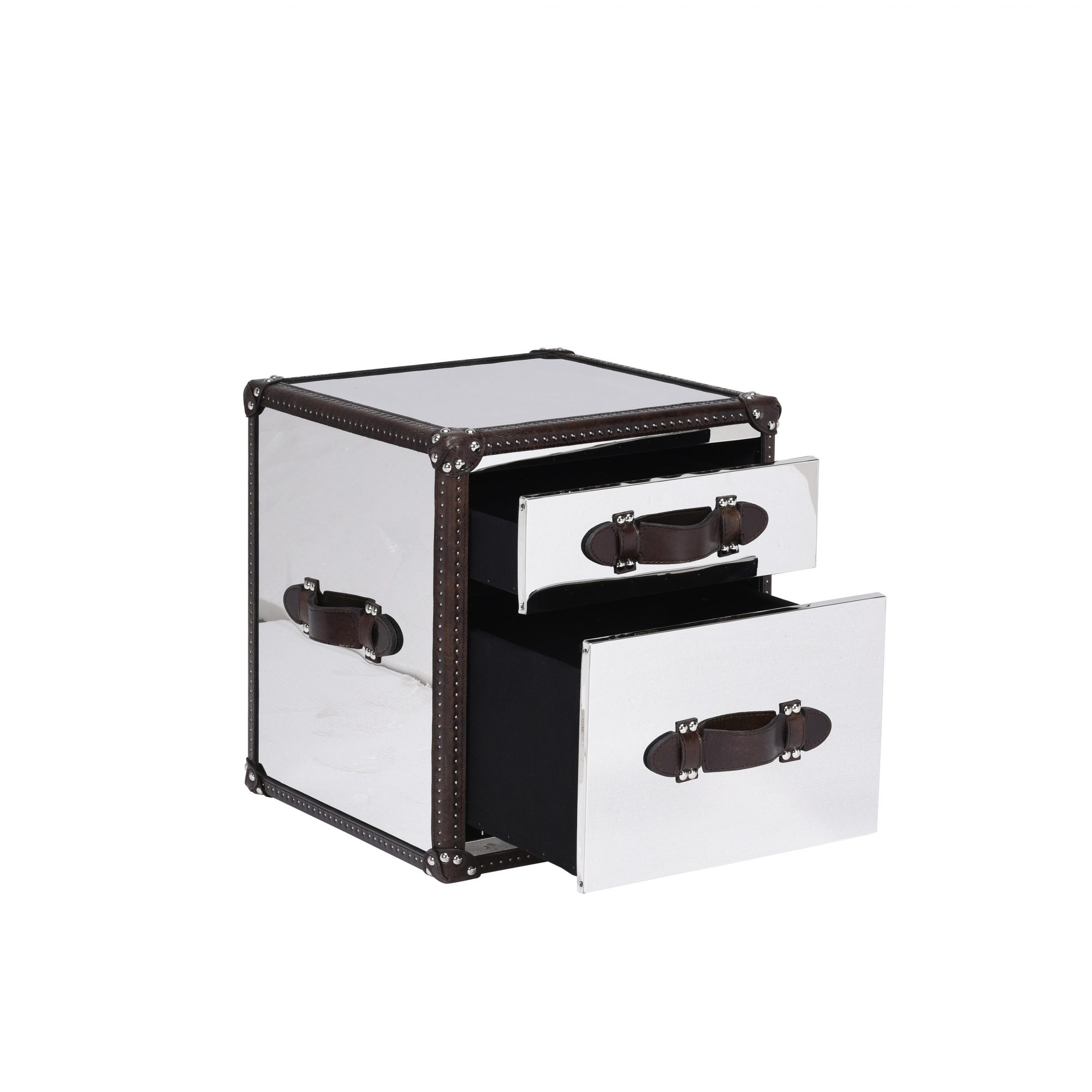 Sherborne Side Table Brushed Steel A Contemporary Take On Classic Steamer Trunk Shapes And Styles 45 - Image 2 of 3