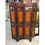 4 Panel Victorian Wooden Screen Room Divider Foldable Beautiful Partition for rooms of all sizes,