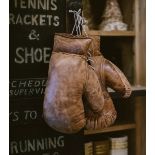 Timothy Oulton Sporting Boxing Glove A Pair Hand stitched and handcrafted in burnished vintage