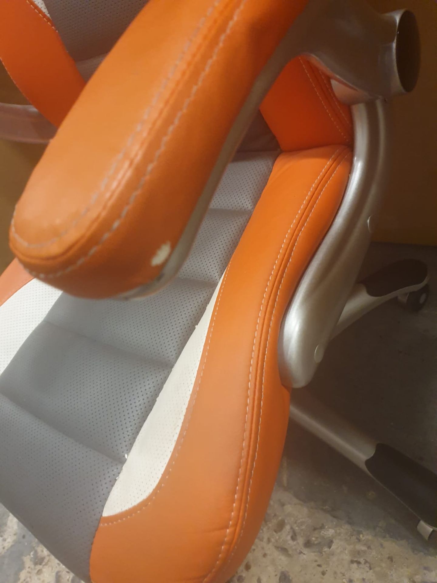 HJH Office, 621700, Gaming Chair, Home Office Chair, Racer Sport, Orange, Faux Leather, High Back - Image 2 of 2
