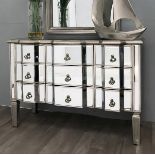 Melange 9-Drawer Montage Mirrored Dresser Chest Gold/Mirrored 9 Drawer Dresser Inspired By The