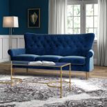 Chelsea Blue 3 Seater Sofa High Back Sofa A Classic Tufted Back Sofa that is elegant and super