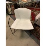 White Solid Leather Lazy Chair Modern Vintage Collection Inadam Furniture 64 X 68 X 70cm