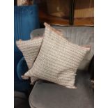 4 x Padma Cushion Feather Filled A Neutral Base With Subtle Ethnic Patterning Gives The Cushion