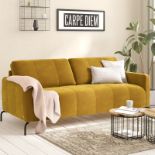 Trajeda Sofa 3 Seater Upholstered in Mustard a beautiful contemporary sofa designed for todays