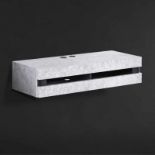 Island Media Honed Marble White The Island Modular Media Unit Brings Together Your Technology And