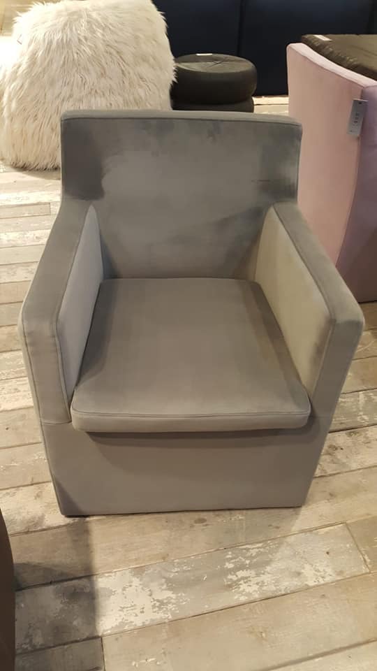 Luna Dining Chair Velvet Dusky Grey A sumptuous and inviting addition to your living room seating,