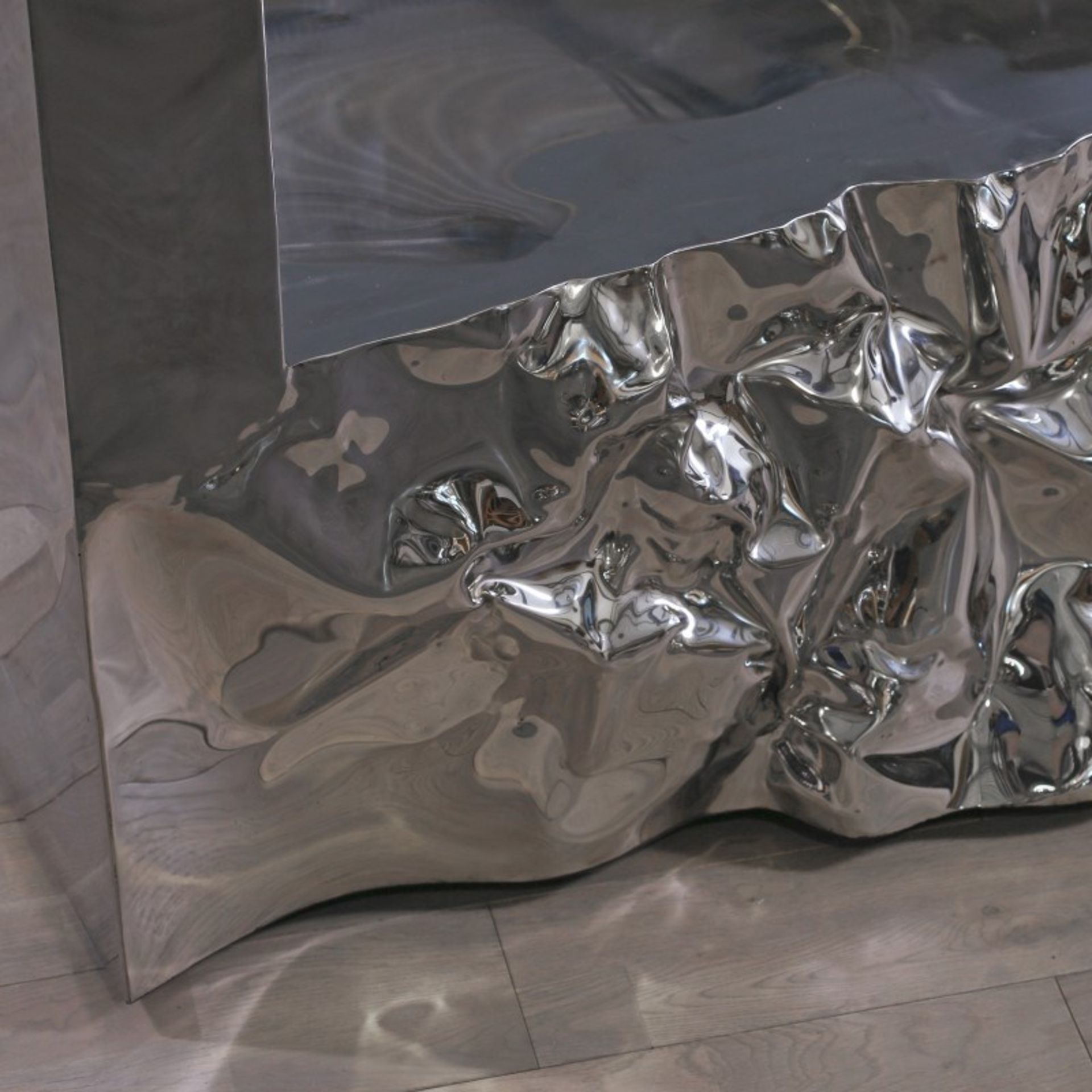 Davys Armchair Polished Mirrored Steel A Unique One Off Piece In The Style Of International Designer - Image 3 of 5