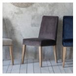 Rex Dining Chair Mouse Velvet (2pk) comes upholstered in super soft Atlantic velvet and is