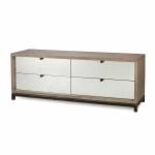 Miguel Dresser 4 Drawer For Renowned Designer Thomas Bina, It Is The Bold And Unusual Blending Of