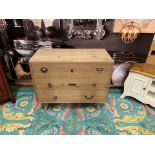 Oslo Rustic Chest 3 Drawer Rustic Finish With Assortment Of Different Handles Made From Solid Pine