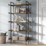 Etagere Bookcase A nod to the Brooklyn Loft Metal and Manufactured Wood Display bookcase Shelving