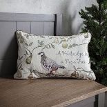 4 x A Partridge In A Pear Tree Cushion Feather Filled Subtle And Stylish Cushion Is Finished With