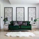 Bude Velvet Green 3 Seater Velvet Sofa is a charming addition to your home with its vintage design