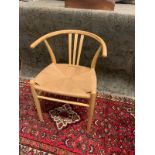 Whitley Natural Dining Chair With A Large Curved Backrest And Prominent Front Legs This Chair Is