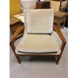 Tarlow Lounge Chair The Tarlow Lounge Chair With Solid Wood Frame And Maverick Natural Fabric