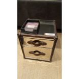 Sherborne Side Table Shiny Steel A Contemporary Take On Classic Steamer Trunk Shapes And Styles 45 X