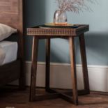 Boho Retreat Bedside Table made using Mango solids with mixed timber veneers of Teak-Mahogany-