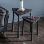 Wycombe Tables Black (Nest of 2) Made with finest solid oak to enhance the contemporary aesthetic