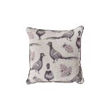 4 x Pheasant And Acorn Cushion Plum Feather Filled Add A Rustic Feel To Your Interior Decor With