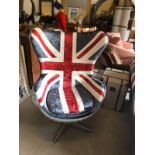 Velvet Union Jack Egg Chair The Egg Chair Replica Based On The Original Arne Emil Jacobsen A