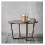 Emperor Round Coffee Table Marble The Emperor's rich brown marble bears warm caramel, hazel and