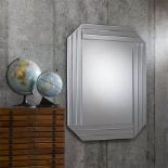 Burgate Mirror 1015x760mm This contemporary mirror has a unique glass frame with bevelled glass.