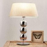Villeroy and Boch table lamp, silver base consists of three glossy, polished elements made of