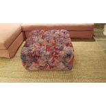 Tuft Square Footstool Pandemonium Velvet Pink The Tuft Is A Classic Yet Comfortable Buttoned