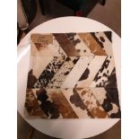 Cowhide Leather Cushion 100% Natural Hide Handmade 35cm