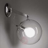 Artemide Miconos glass wall light in chrome The Miconos wall light is produced in Italy by the