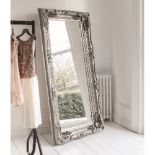 Carved Louis Leaner Mirror Silver 1755x895mm This beautiful baroque style mirror sits perfectly in a