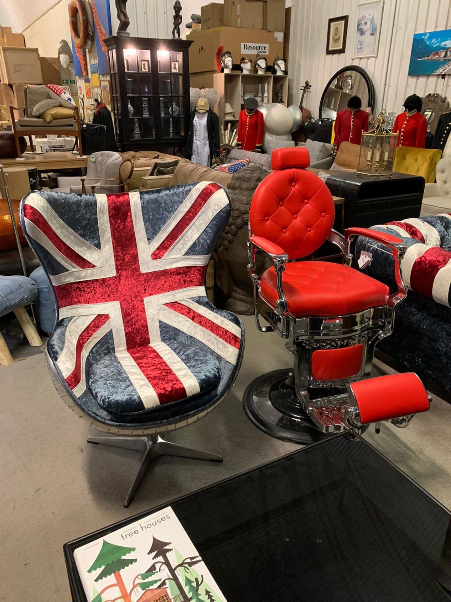 Velvet Union Jack Egg Chair The Egg Chair Replica Based On The Original Arne Emil Jacobsen A - Image 2 of 5