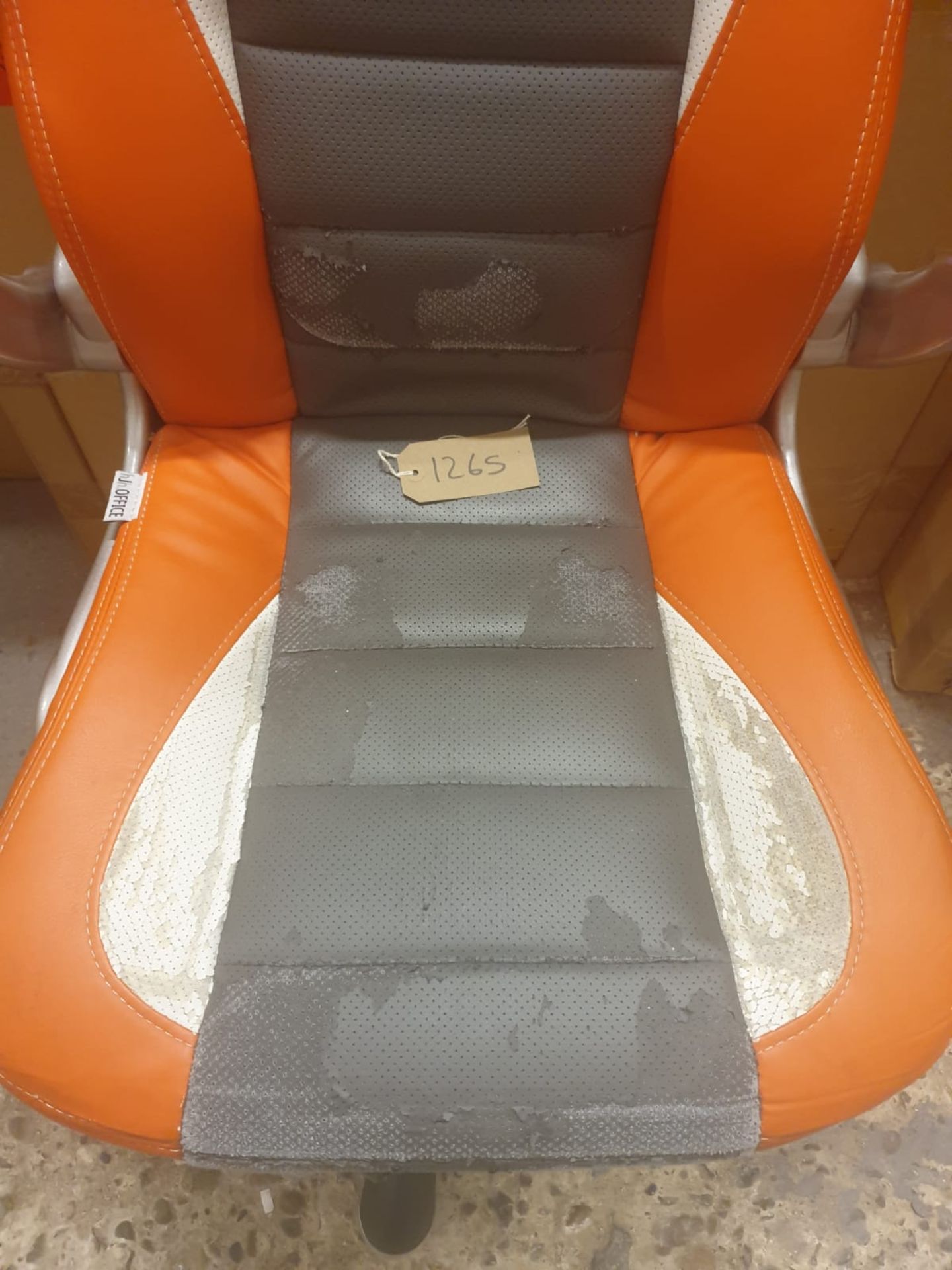 HJH Office, 621700, Gaming Chair, Home Office Chair, Racer Sport, Orange, Faux Leather, High Back - Image 2 of 3