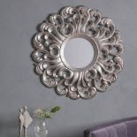 Bardwell Mirror 910x45x910mm Ornate classic style mirror with a nod to baroque style dÃ©cor This