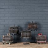 Original And Authentic Set Of 5 Bird Cages From Lombok Numerous Models Of Bird Cages Exist In