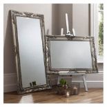 Hampshire Leaner Mirror Bright Silver 1700x840mm Pretty baroque style wood framed mirror in a