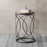 Kimba Side Table A Stylish And Practical Side Table With A Gold Hammered Table Top And Clean Cut