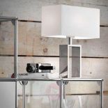 Villeroy and Boch Table Lamp polished stainless steel base in a rectangular shape. The vertical