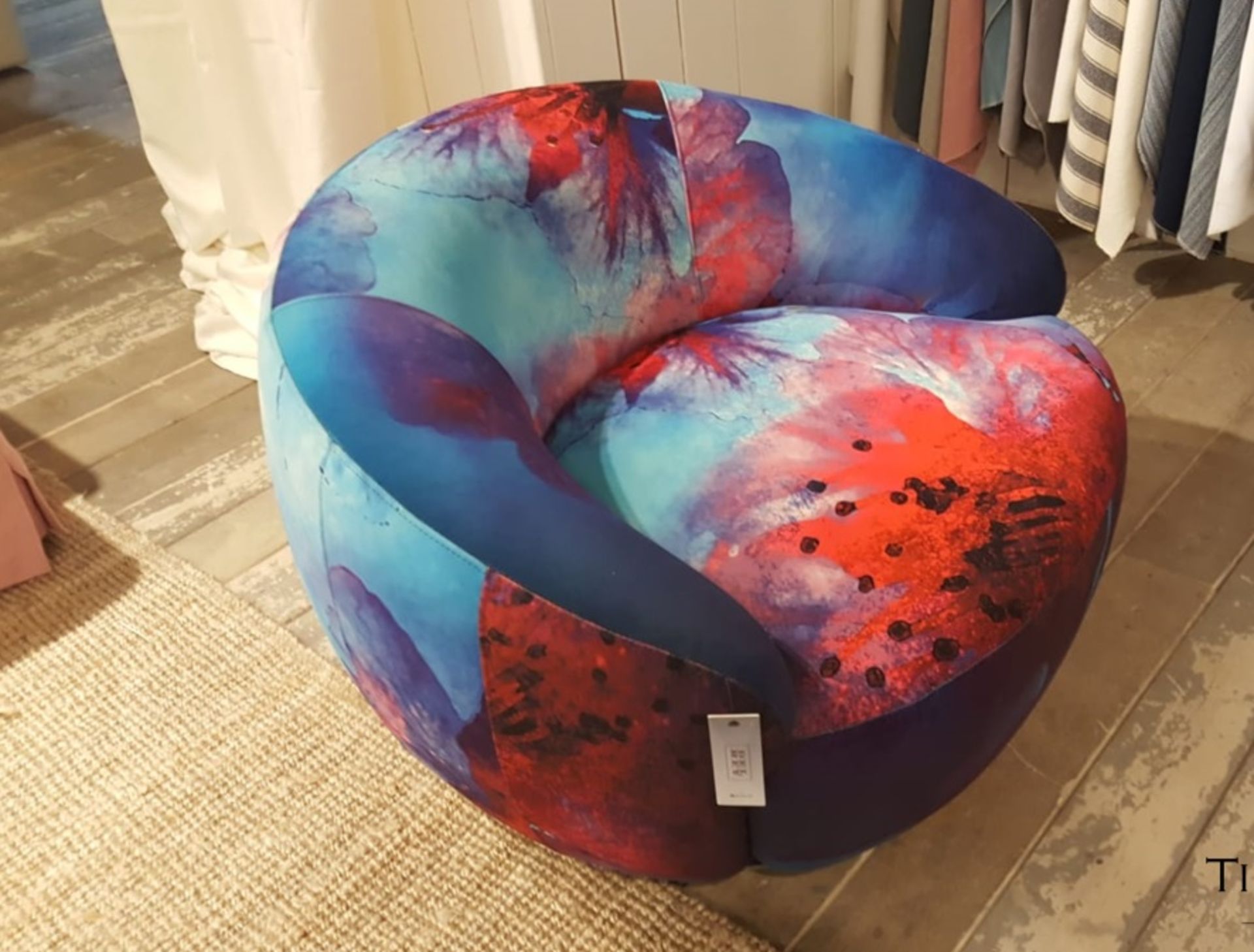 Cove Swivel Armchair The Contemporary Vivid Upholstered Velvet Swivel Armchair. This fabulous - Image 2 of 2