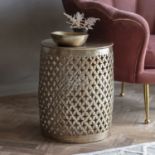 Khalasar Side Table A Stunning Metal Side Table That Add Depth And Character To The Room Setting