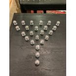 Set Of 23 Chrome Knobs 5cm Consigned From A Luxury Mayfair Residence From A Recently Bespoke