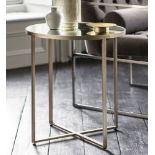 Brushed Nickel Side Table